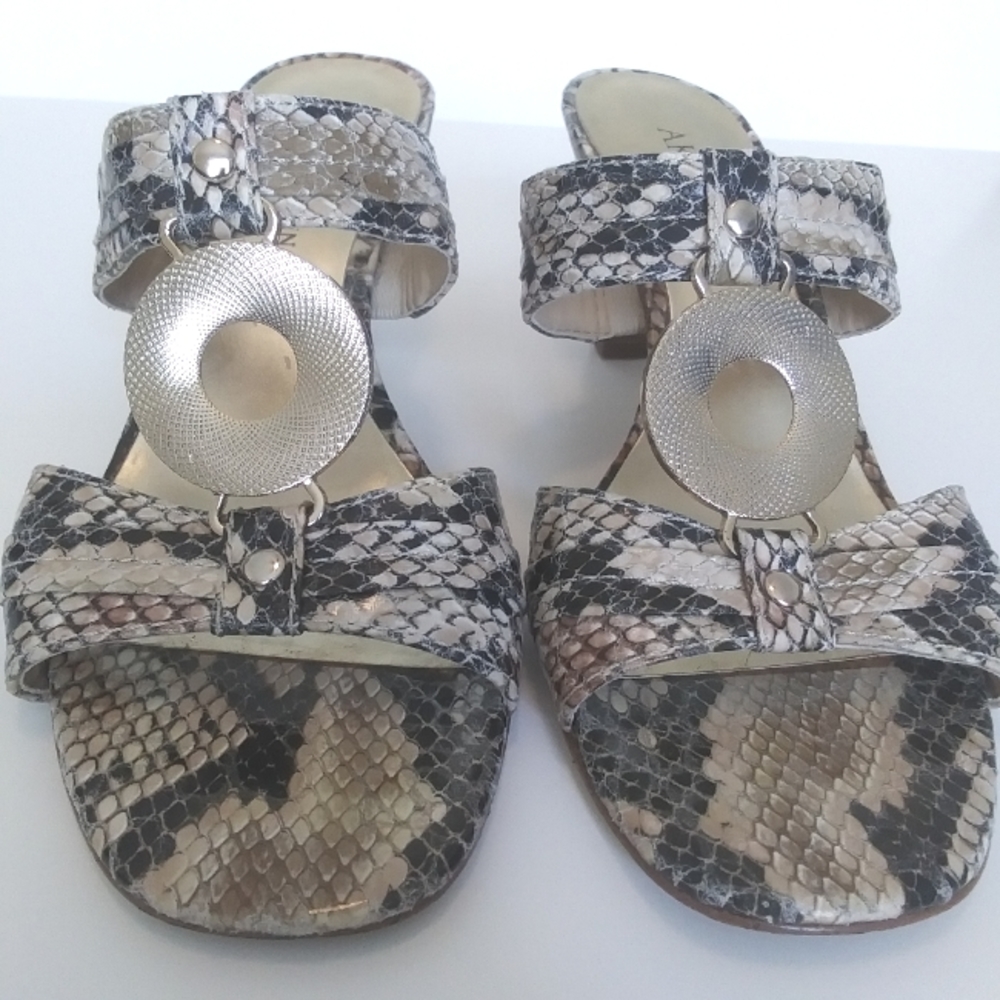 Anne Klein Faux Python Sandals